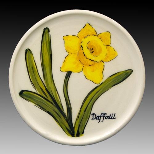 March Daffodil Round Plate