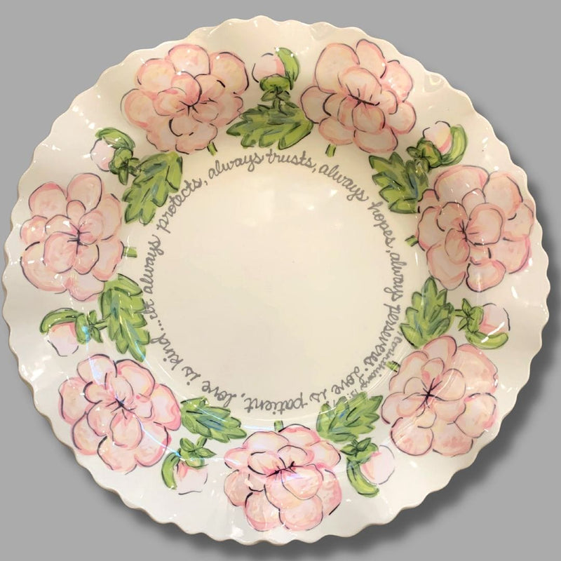 Pink Peony Large Blessing Bowl