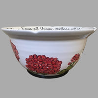 Red Geranium Blessing Bowl