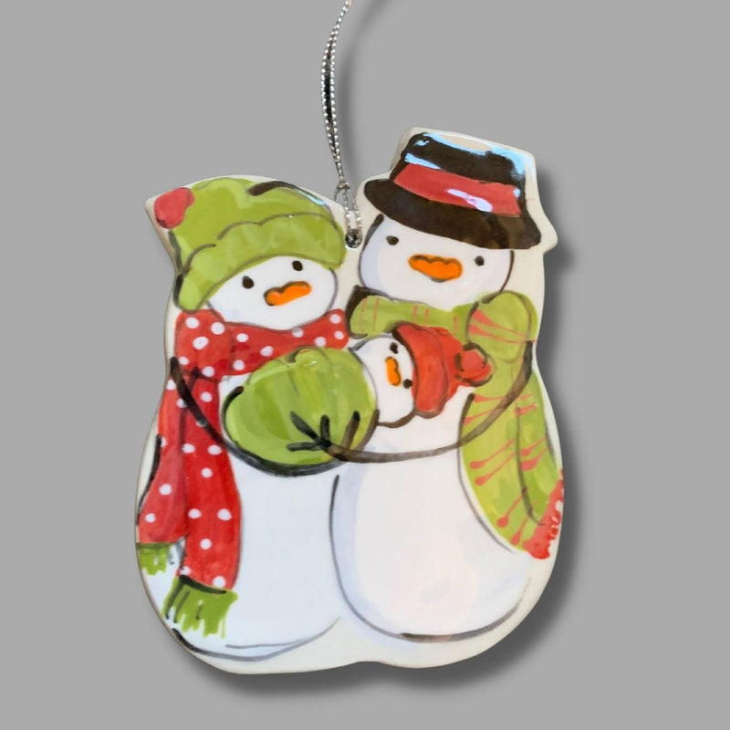 Snowman Family Ornament with Baby