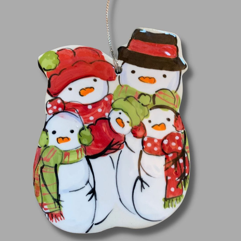 Snowman Family Ornament - 3 Kids